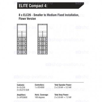 Звуковые комплекты NOVA ELITE COMPACT 4 26815